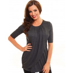 DRAPE 3/4 SLEEVE MATERNITY/NURSING TOP