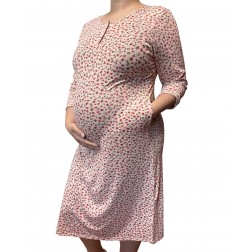 MATERNITY/NURSING FLORAL PRINT SLEEP GOWN